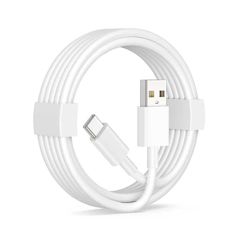 Carplay USB C Data Cable Type C Fast Charging Cord 2.4A for Apple Iphone 15 Plus 16 Pro Max Huawei Xiaomi Samsung White Wire