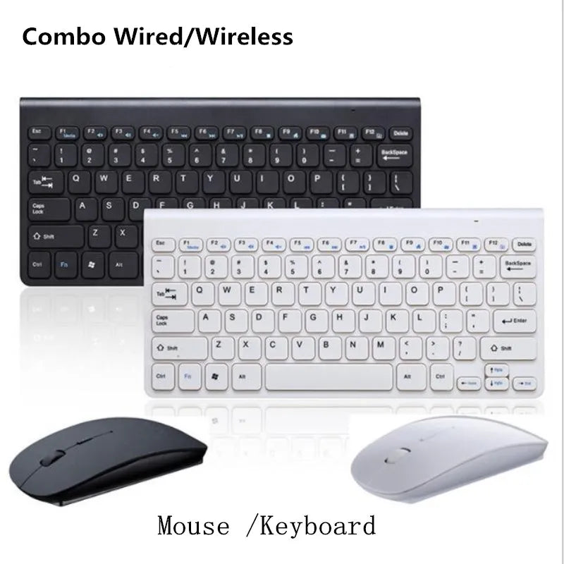 2.4G Wireless Mini Size Mouse Keyboard Combo Set With Multimedia For Tablet Laptop Mac Desktop PC TV Andrews Windows