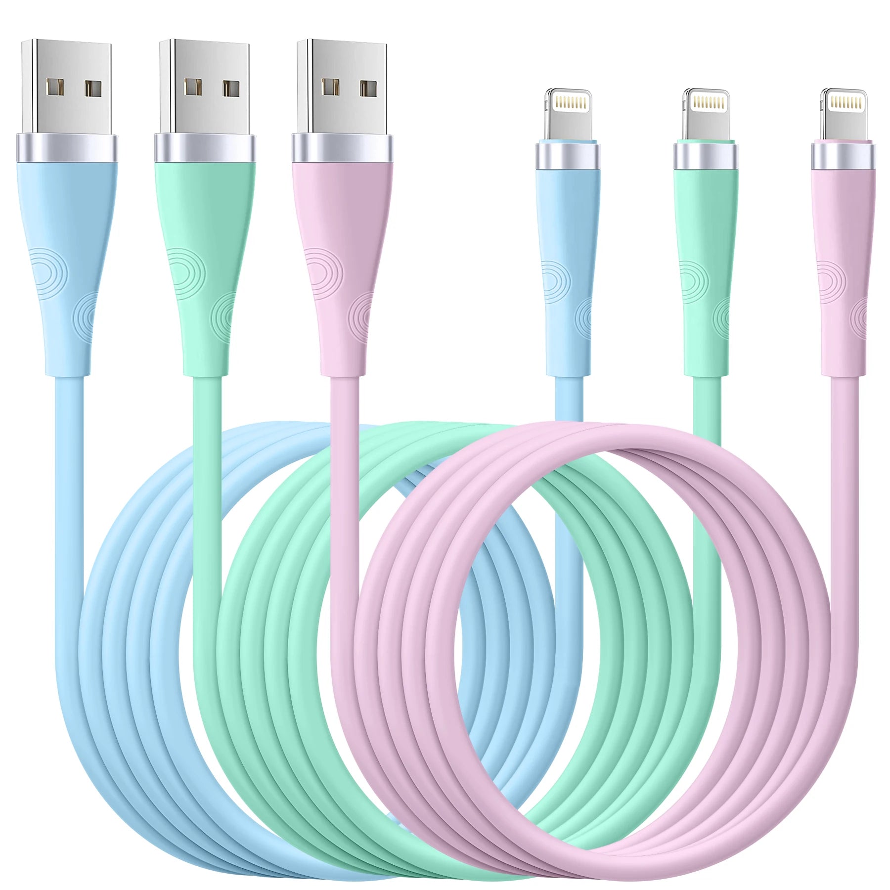 3A USB Fast Charging Cable For iPhone 14 11 12 13 Pro X XS Max 6 7 8 Plus SE iPad Cord Phone Charger Data Wire 1.8M 2.8M