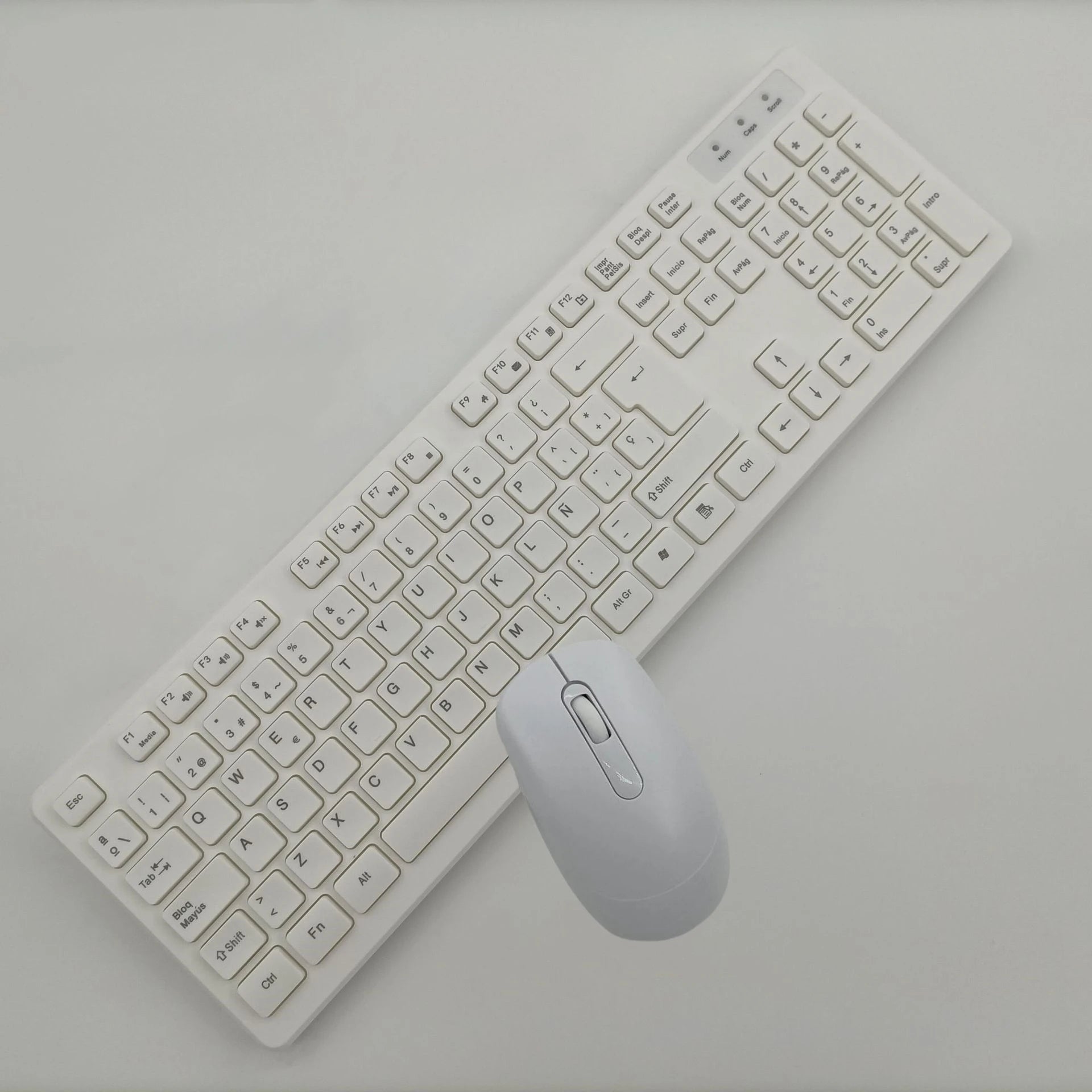 Wireless Keyboard 100% Layout ISO English Spanish Russian Arabic Portuguese French Hebrew German Italian Keyboard Mouse Set W75